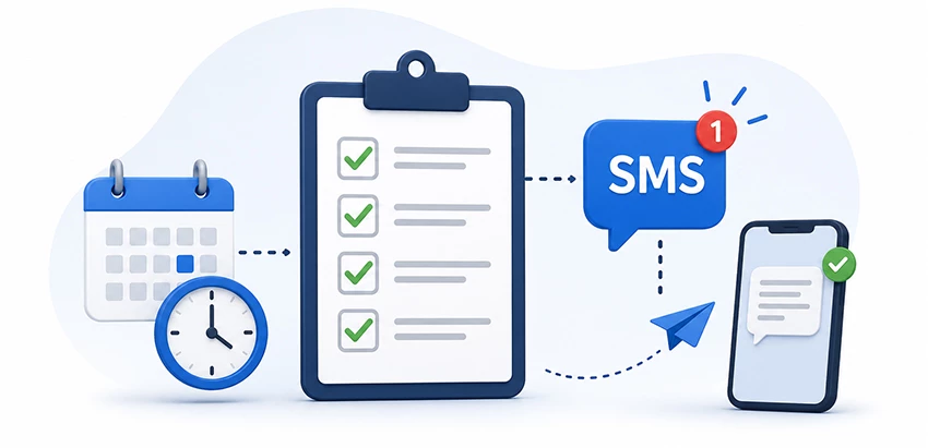 چک لیست با یادآور SMS؛ چگونه کارهای تکراری را هرگز فراموش نکنیم